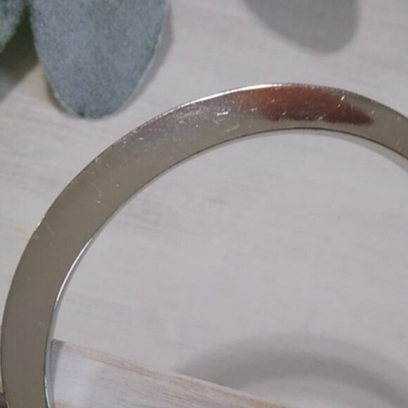 J. Crew Oval Silver Bangle Bracelet - Picture 5 of 8